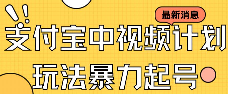 支付宝钱包中视频游戏玩法暴力行为养号影视剧养号有播放视频即可领取盈利