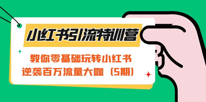 小红书引流夏令营-第5期：教大家零基础轻松玩小红书的，逆转上百万总流量大佬